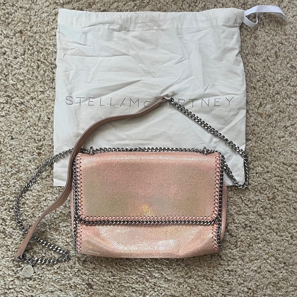 Stella McCartney Shimmering Rose Crossbody Bag